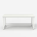 Design Bürotisch Metall weiß rechteckig 160x70cm Bridgewhite 160 