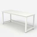 Design Bürotisch Metall weiß rechteckig 160x70cm Bridgewhite 160 