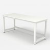 Design Bürotisch Metall weiß rechteckig 160x70cm Bridgewhite 160 