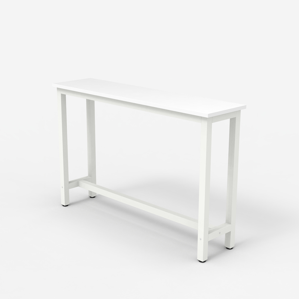 Kleiner Tisch 120x40cm weiß Metall Holz Eingangsmöbel Welcome light