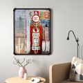 Vintage Leinwandbild mit Metallrahmen 60x80cm Gasoline Aktion