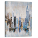Handgemaltes Stadtlandschaftsbild auf Leinwand 90x120cm Shades of Chrysler Verkauf
