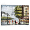 Handgemaltes Leinwandbild Stadtlandschaft 120x90cm Paris Love Verkauf