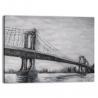 Handgemaltes urbanes Landschaftsbild auf Leinwand 120x90cm Bridge Verkauf