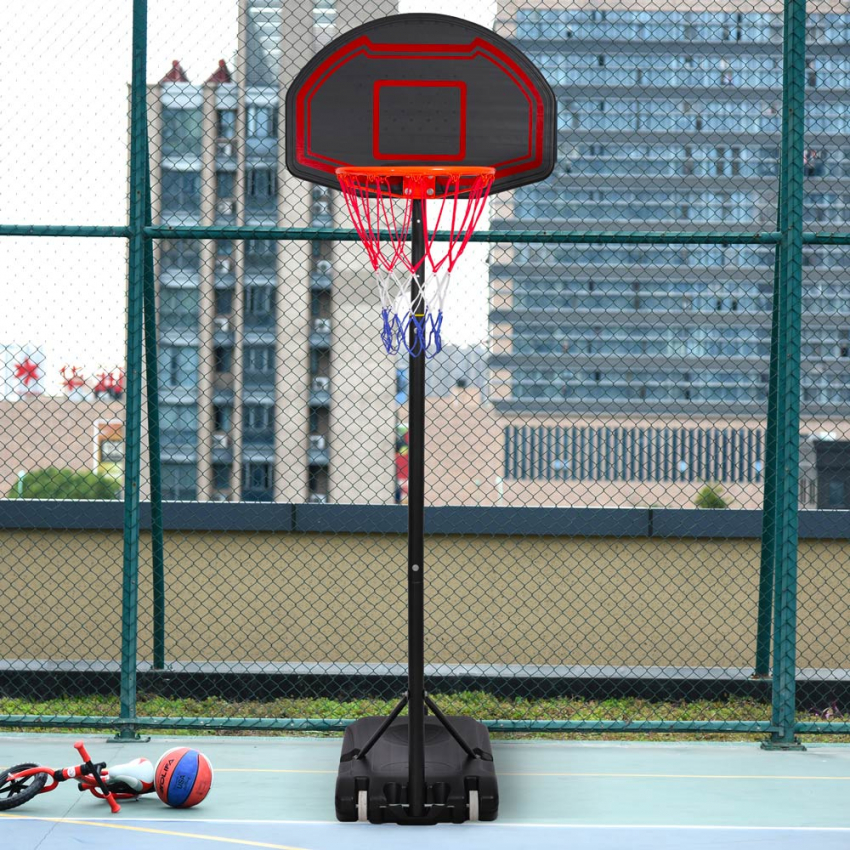 Basketballkorb tragbar mit Rädern verstellbar 160 - 210 cm LA