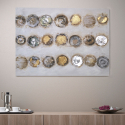 Abstraktes handgemaltes Gemälde auf Leinwand 120x90cm Gold & Silber Aktion