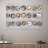 Abstraktes handgemaltes Gemälde auf Leinwand 120x90cm Gold & Silber Aktion