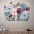 Handgemaltes Blumenbild auf Leinwand 120x90cm Flowery Aktion