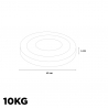 Olympisches Gewicht Diskus Set 2 x 5 10 15 20 25 kg Gummi Stahl 50 mm Cross Training Titan Modell