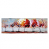 Handgemaltes Landschaftsbild auf Leinwand 140x45cm Four Seasons Verkauf