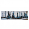 Handgemaltes Segelboot-Meer-Gemälde auf Leinwand 140x45cm Sailing Along Verkauf