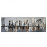 Stadtlandschaft handgemalt auf Leinwand 140x45cm Brooklyn Bridge Verkauf