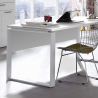 Schreibtisch Breit Hochglanz Weiß für Büro Arbeitszimmer 170x80cm Ghost-Desk Aktion
