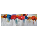 Handgemaltes Blumenbild auf Leinwand 140x45cm Flower Verkauf