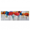 Handgemaltes Blumenbild auf Leinwand 140x45cm Flower Verkauf
