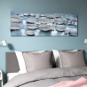 Handgemaltes Blumenbild auf Leinwand Natur 140x45 cm Ninfee Aktion