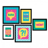 Set mit 5 Pop-Art-Bildern Collage-Drucke gerahmt Frame Color Full Verkauf