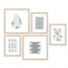 Set aus 5 Bildern im orientalischen Stil gerahmt Collage Druck Frame Origami
