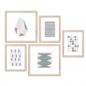 Set aus 5 orientalischen Wandbildern, gerahmtes Druck-Collage Frame Origami Verkauf