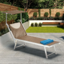 2er Set Liegestühle Strandliegen Sonnenliegen aus Aluminium für den Strand Santorini Limited Edition Auswahl