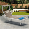 4er Set Liegestühle Strandliegen Sonnenliegen aus Aluminium Santorini Limited Edition Maße