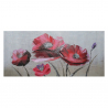 Handgemaltes Blumenbild auf Leinwand 110x50cm Mohnblumen Verkauf
