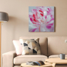 Handgemaltes Blumenbild auf Leinwand 40x40cm Peony 2 Aktion
