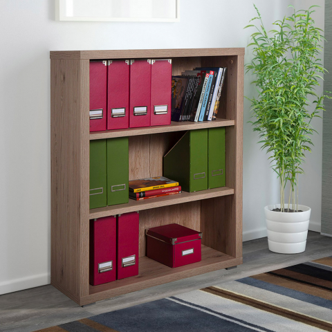 Niedriges Vertikales Bücherregal aus Holz 3 Zimmer Modernes Design Betty