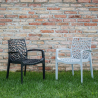 Grand Soleil Gruvyer Arm Polypropylen Stühle mit Armlehnen Garten Bar  