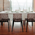 Gruvyer Stapelbarer transparenter Polycarbonat-Stuhl für Bars und Restaurants 