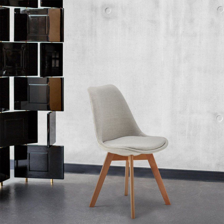 Stühle mit Kissen Stoff Skandinavisches Design Nordica Plus Küche und Bar