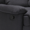 Relaxsessel in Stoffdesign klappbare Fußstütze 4 Rollen Maura