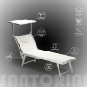 professionelle Strandliege Liegestuhl Sonnenliege aus Aluminium Santorini 