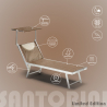 2er Set Liegestühle Strandliegen Sonnenliegen aus Aluminium für den Strand Santorini Limited Edition Modell