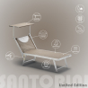 2er Set Liegestühle Strandliegen Sonnenliegen aus Aluminium für den Strand Santorini Limited Edition Sales