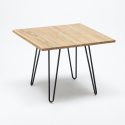 Tisch aus Stahl und Holz im Industrie Stil 80x80 für Bar und Haus Hammer Maße