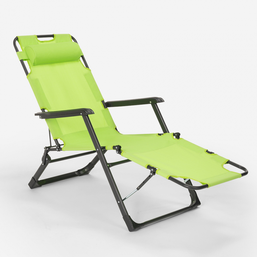 Emily Lux Zero Gravity 2 klappbare Liegestühle Sonnenliege Strandliege