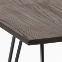 tisch mit 4 stühlen aus metall und holz im industriellen stil pigalle 