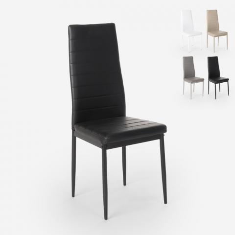 Modernes Design Stühle gepolstert Kunstleder Esszimmer Restaurant Imperial Aktion