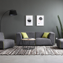 Modulares 3-Sitzer-Sofa aus Stoff in modernem Stil mit Hocker Jantra Verkauf