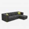 Modulares 3-Sitzer-Sofa aus Stoff modern mit Sitzpouf Jantra