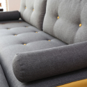 Modernes 2-3-Sitzer-Sofa aus Stoff mit Sitzpouf Luda