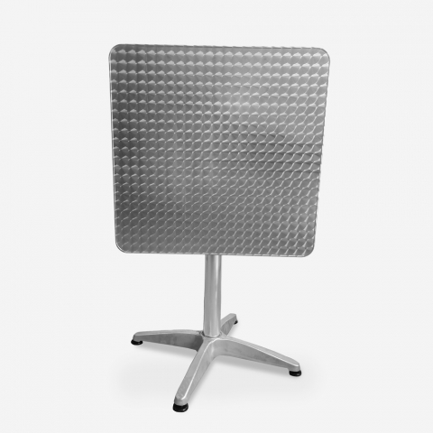 Klappbare Platte Quadrat 70x70cm Aluminium Bistrot Tisch Locinas Aktion