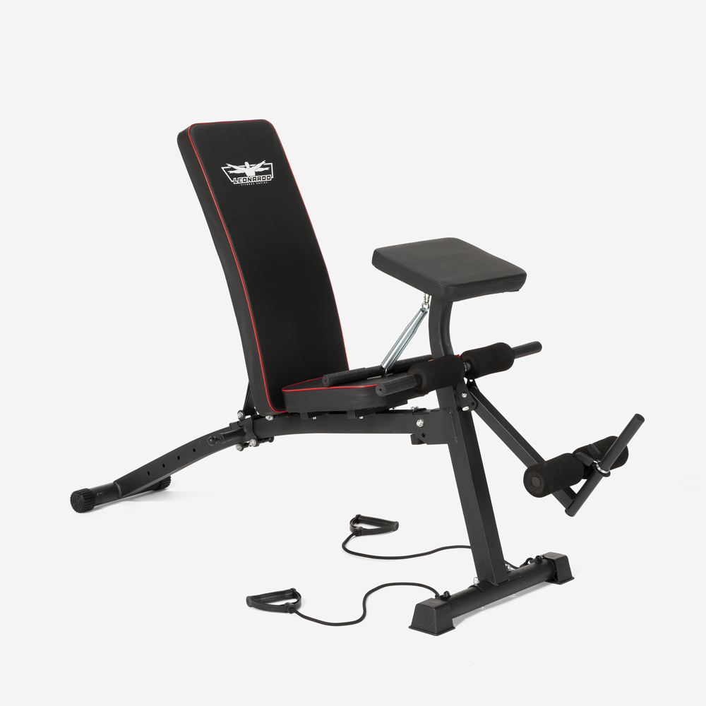 Musashi Multifunktionale Fitnessbank mit verstellbarer Rückenlehne und Beincurl