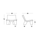 Moderne Design Lounge-Sessel im Afro-Stil für Zuhause, Bar und Lokale Slide Low Lita 