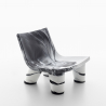 Lounge-Sessel Afro Black And White für Zuhause, Garten, Design Slide Low Lita Anniversary Verkauf