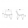 Lounge-Sessel Afro Black And White für Zuhause, Garten, Design Slide Low Lita Anniversary Auswahl