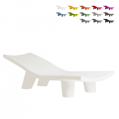 Moderne Sonnenliege aus Polyethylen für Garten und Pool Slide Low Lita Lounge Aktion