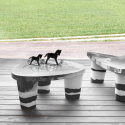 Design-Couchtisch mit Glasplatte für Garten & Zuhause Slide Low Lita Table Anniversary Aktion