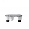 Design-Couchtisch mit Glasplatte für Garten & Zuhause Slide Low Lita Table Anniversary Angebot